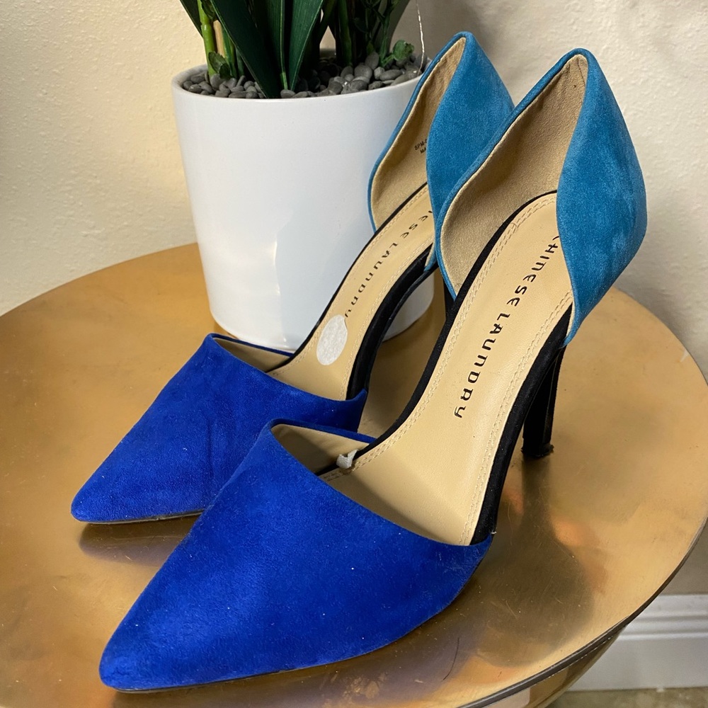 Two-Tone Blue Chinese Laundry Heels - Size 7.5
